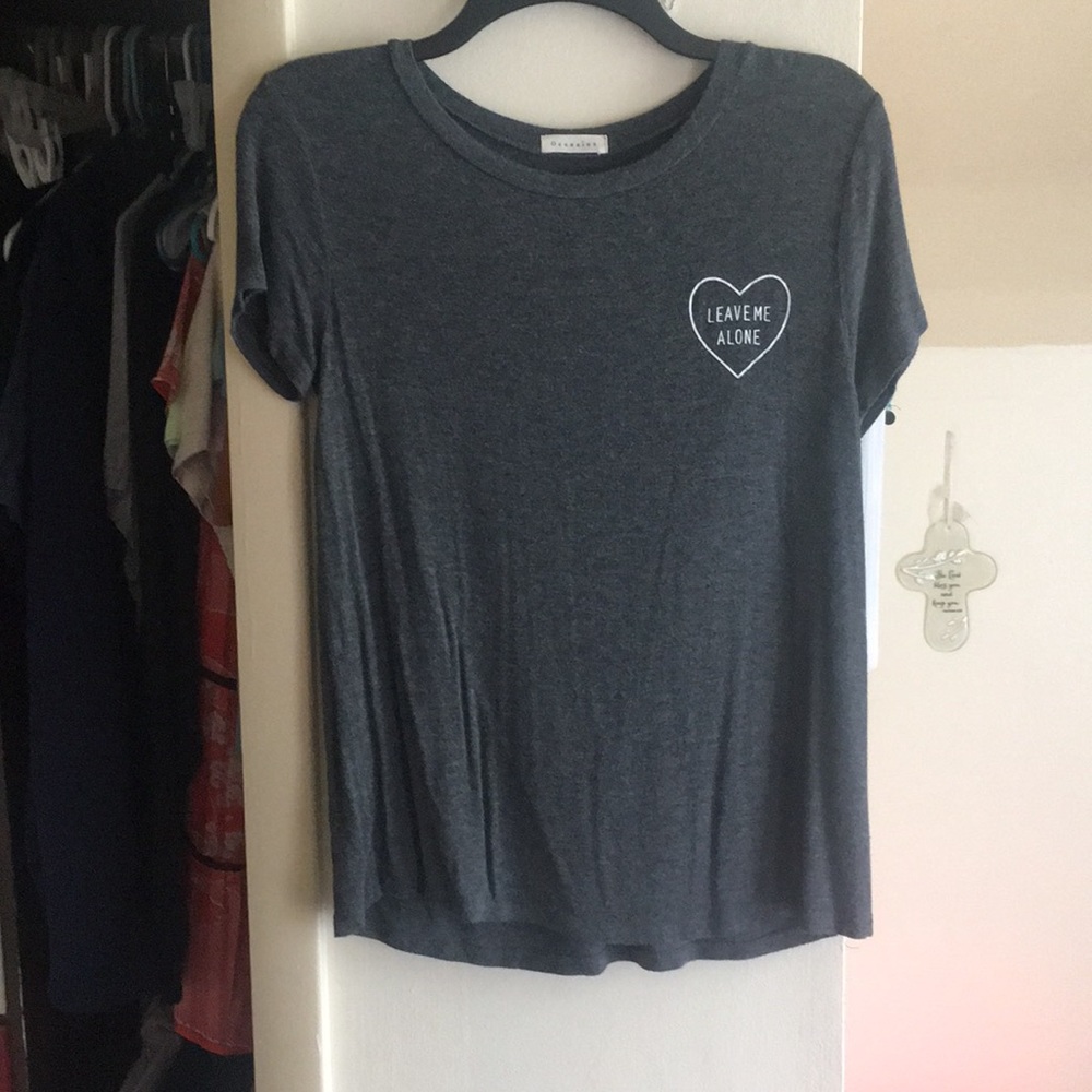Gray heart leave me alone top